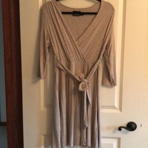 Beige wrap dress, medium